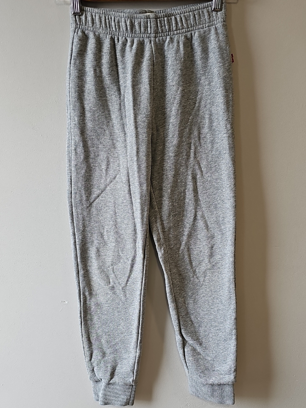 Levi's Light Gray Knit Jogger Pants with Red Logo